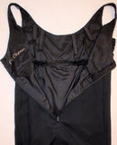 CEIL CHAPMAN 1950s Vintage Black Empire Waist Gown Size 8