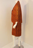 PAULINE TRIGERE 1960s 2 pc Orange Dress with Jacket