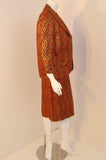 PAULINE TRIGERE 1960s 2 pc Orange Dress with Jacket