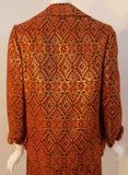 PAULINE TRIGERE 1960s 2 pc Orange Dress with Jacket