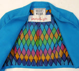 PAULINE TRIGERE 1960s Turquoise Skirt Suit Set