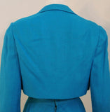 PAULINE TRIGERE 1960s Turquoise Skirt Suit Set