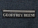 GEOFFREY BEENE 1960s Gray Wool Shift Dress, Black Belt