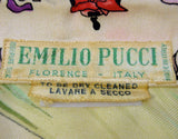 EMILIO PUCCI 1960s Silk Blouse Ladies & Ribbon Print