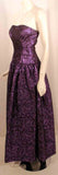 JAN VANVELDEN 2 pc Purple and Black Strapless Gown & Jacket