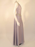 CUSTOM Lilac One-Shoulder Gown Hand Beaded Lace Detail