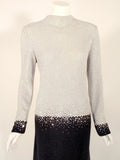PAULINE TRIGERE Black and Silver Evening Gown