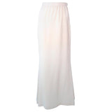 YVES SAINT LAURENT White Silk Full Length Mermaid Maxi Skirt Size 38
