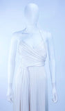ELIZABETH MASON COUTURE White Silk Jersey Draped Gown