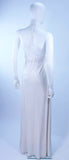 ELIZABETH MASON COUTURE White Silk Jersey Draped Gown