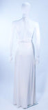 ELIZABETH MASON COUTURE White Silk Jersey Draped Gown