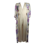 NOLAN MILLER Attributed Silk Jumpsuit Ensemble with Coat