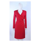 ARMANI Magenta Drape Silk Cocktail Dress Size 8-10. This Armani cocktail dress is composed of a magenta silk with a side draped design. Features a zipper closure. In excellent pre-owned condition, barely worn, if ever.