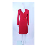 ARMANI Magenta Drape Silk Cocktail Dress Size 8-10. This Armani cocktail dress is composed of a magenta silk with a side draped design. Features a zipper closure. In excellent pre-owned condition, barely worn, if ever.