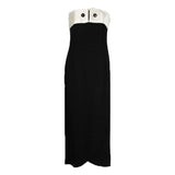 GIORGIO ARMANI Circa 1990s Black Wool Crepe Gown