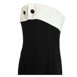 GIORGIO ARMANI Circa 1990s Black Wool Crepe Gown