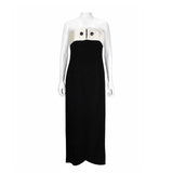 GIORGIO ARMANI Circa 1990s Black Wool Crepe Gown