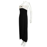 GIORGIO ARMANI Circa 1990s Black Wool Crepe Gown