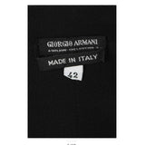 GIORGIO ARMANI Circa 1990s Black Wool Crepe Gown