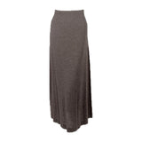 CHANEL Classic Gray Wool Silk Knit Maxi Skirt