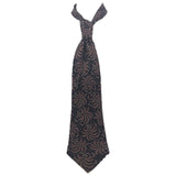 GIORGIO ARMANI Navy Neck Tie w/Fleur De Lis Pattern 56 in.