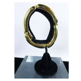 GIVENCHY Large Gold Tone and Black Bracelet