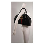 GUCCI Black Leather Suede Purse w/ Gold Hardware