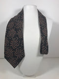 GIORGIO ARMANI Navy Neck Tie w/Fleur De Lis Pattern 56 in.