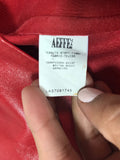 NARCISO RODRIGUEZ Red Leather Snap Jacket w/ Pockets Size 4
