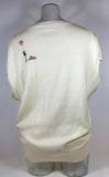 TSUMORI CHISATO Cream Short Sleeve Sweater w/ Beading Size 2