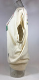 TSUMORI CHISATO Cream Short Sleeve Sweater w/ Beading Size 2