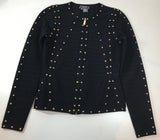 PERSE Black Zip Up Bandage Jacket w/ Studs Size XS
