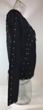 PERSE Black Zip Up Bandage Jacket w/ Studs Size XS