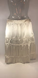 MIU MIU Cream Silk Tiered Short Skirt Size 38
