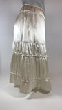 MIU MIU Cream Silk Tiered Short Skirt Size 38