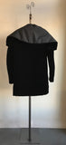 RUE DU MAIL Black Velvet Zip Front Dramatic Coat Size 38