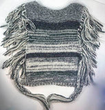 ISABELL MARANT E'TOILE Cream, Green, Gray, and Black Pocho Vest