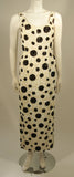 CUSTOM Black and White Iridescent Sequin Polka Dot Gown