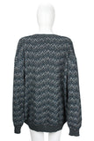 MISSONI Men's Circa 1990s Multicolor Zig Zag Sweater