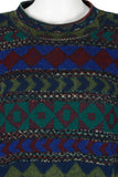 MISSONI Men's Circa 1990s Blue & Green Abstract Sweater