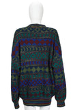 MISSONI Men's Circa 1990s Blue & Green Abstract Sweater