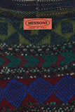 MISSONI Men's Circa 1990s Blue & Green Abstract Sweater
