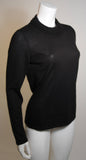 OSCAR DE LA RENTA Black Cashmere Sweater Large