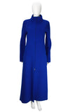 KRIZIA 1980s Royal Blue Two-Way Zipper Wool Coat