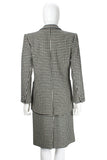 YVES SAINT LAURENT 1980s Rive Gauche Houndstooth Skirt Suit