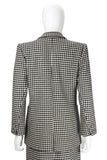 YVES SAINT LAURENT 1980s Rive Gauche Houndstooth Skirt Suit