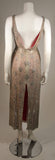 VINTAGE Silver Beaded Gown, Silk Lining & Back Slit Size S
