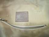 LANVIN Patent Taupe Carry All Handbag with Silver Hardware