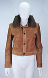 RALPH LAUREN Sheared Chevron Cowhide Jacket Size 2