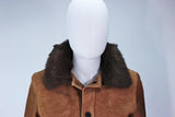 RALPH LAUREN Sheared Chevron Cowhide Jacket Size 2